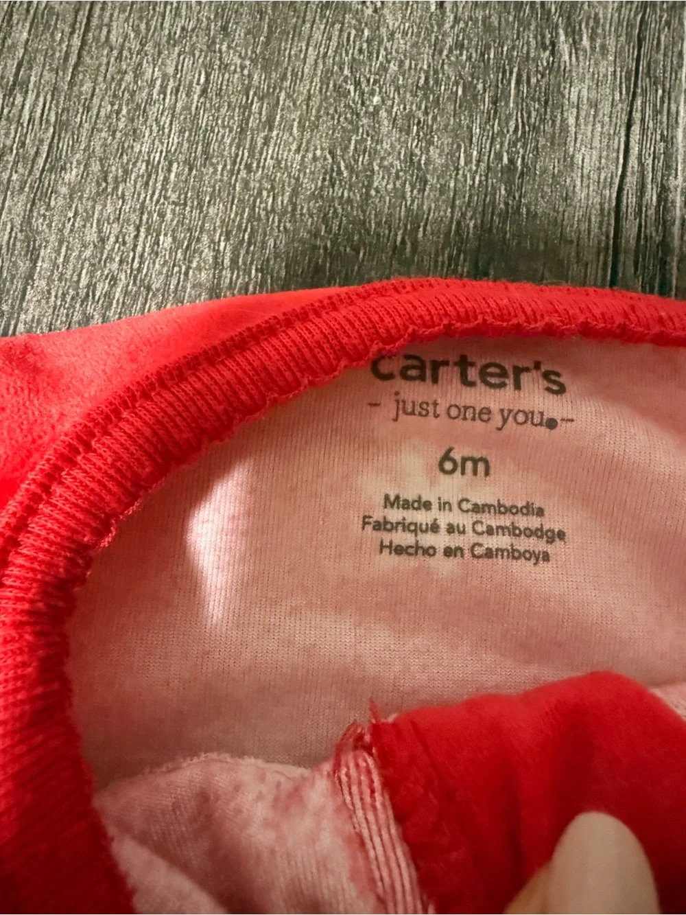 Carter's Red Reindeer Footed One-Piece